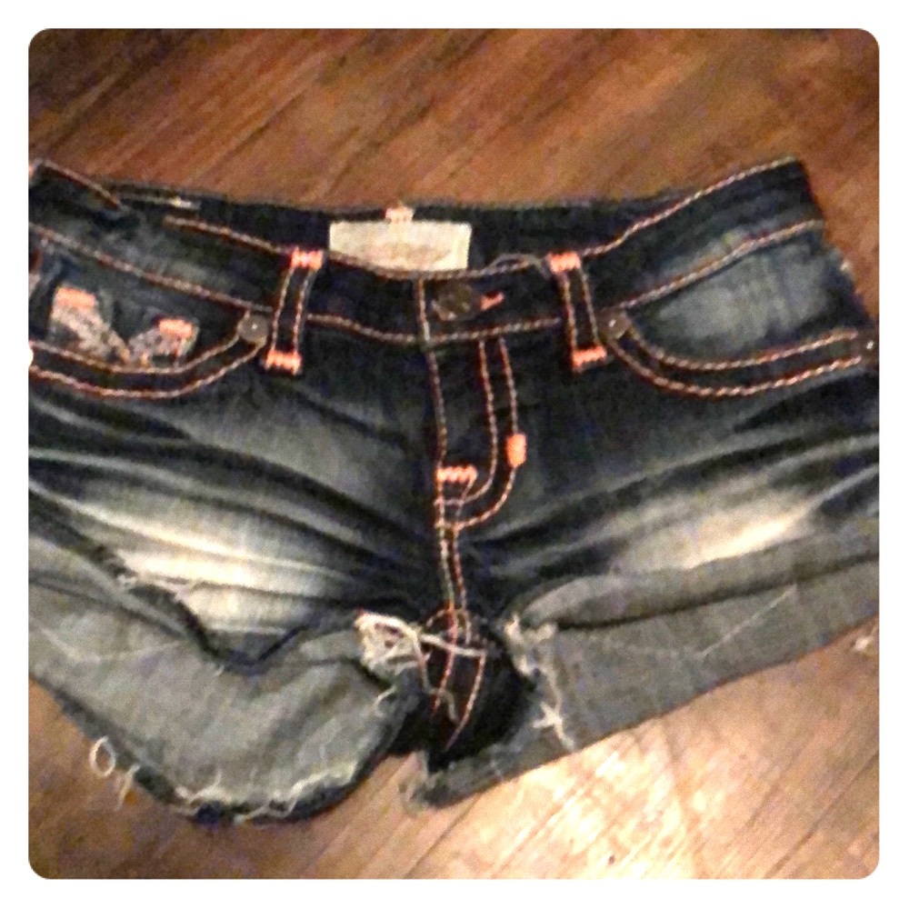Rare pair of Bigstar blue jean short shorts.